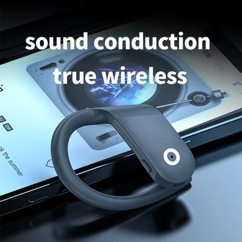 Наушники Bluetooth, беспроводные наушники, ушной крючок 5.2 с микрофоном, Шумоподавляющие ушные крючки, водонепроницаемая гарнитура для телефонов Android IOS
