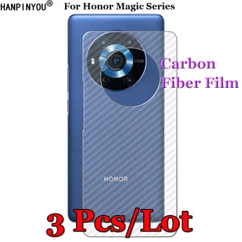 3 Шт./лот Для Honor Magic3 Magic 5 4 Pro Plus Lite 3D Нескользящая Задняя Пленка Из Углеродного Волокна, Защитная Наклейка Для экрана