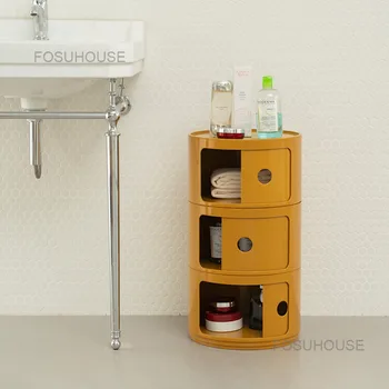 Прикроватная тумбочка Nordic, Многофункциональный пластиковый боковой шкаф, Многослойная креативная тумбочка, мебель для спальни, современный домашний шкафчик